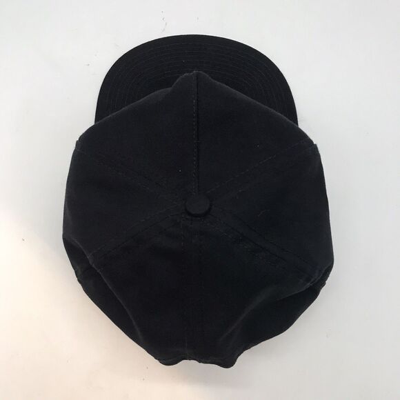 Vtg. NAVY Cap Black Embroidered Gold Square Front Trucker Hat P Made in USA OSFA - Picture 6 of 11